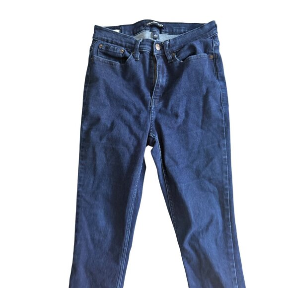 CALVIN KLEIN Dark Wash Skinny Repreve Denim Jeans Size 6 - Picture 6 of 7